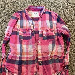 Abercrombie kids button up shirt, size sm